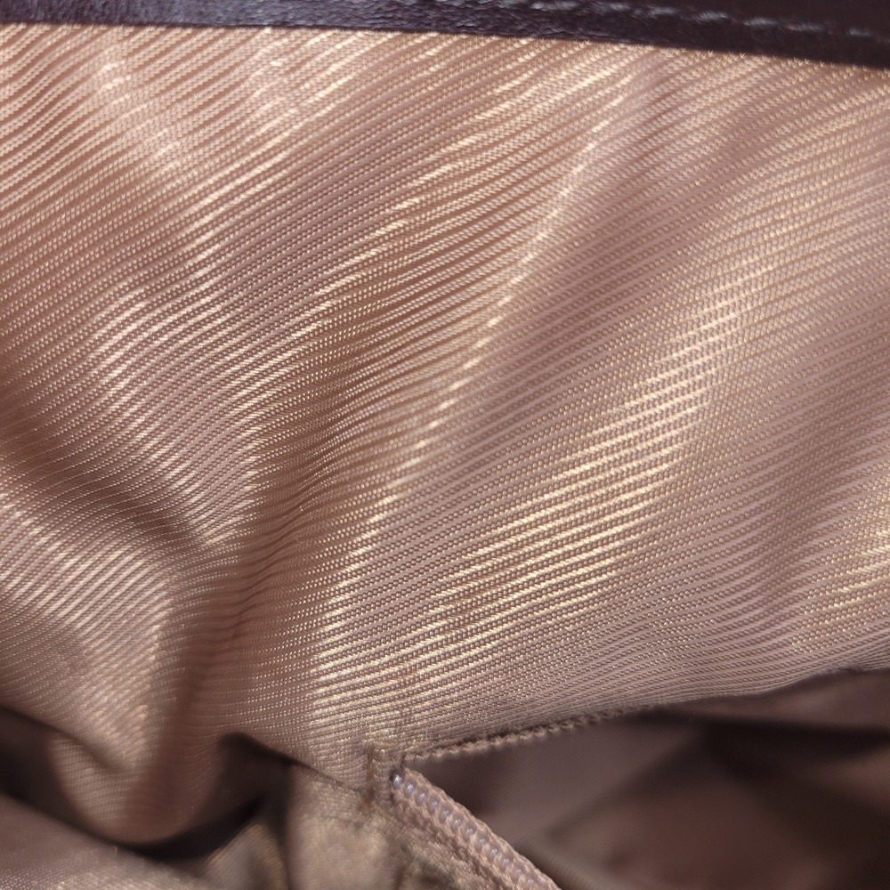 Lauren Ralph lauren Houndstooth Tote Bag Classic Preppy Purse Brown Tan Plaid - Picture 9 of 14